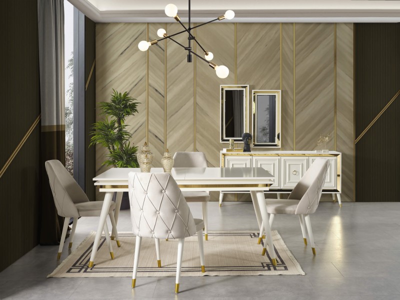 Rose Gold Yemek Odası