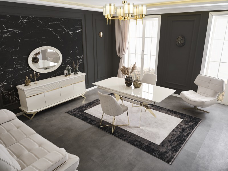 Angel Yemek Odası (Ön yüzler %100 mdf kasa suntalem malzemeden üretilmiştir)