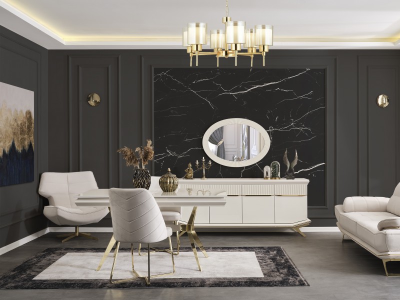 Angel Yemek Odası (Ön yüzler %100 mdf kasa suntalem malzemeden üretilmiştir)