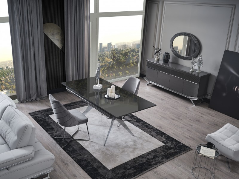 Asya Yemek Odası (Ön yüzler %100 mdf kasa suntalem malzemeden üretilmiştir)