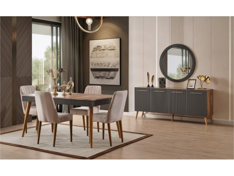 Çırağan Ceviz · Yemek Odası Takımı %100 MDF
