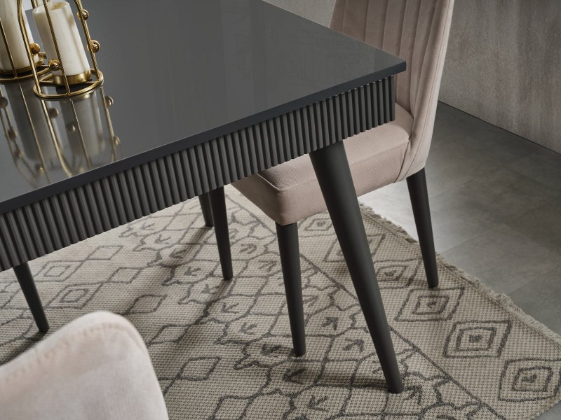 Çırağan Antrasit Yemek Odası %100 MDF