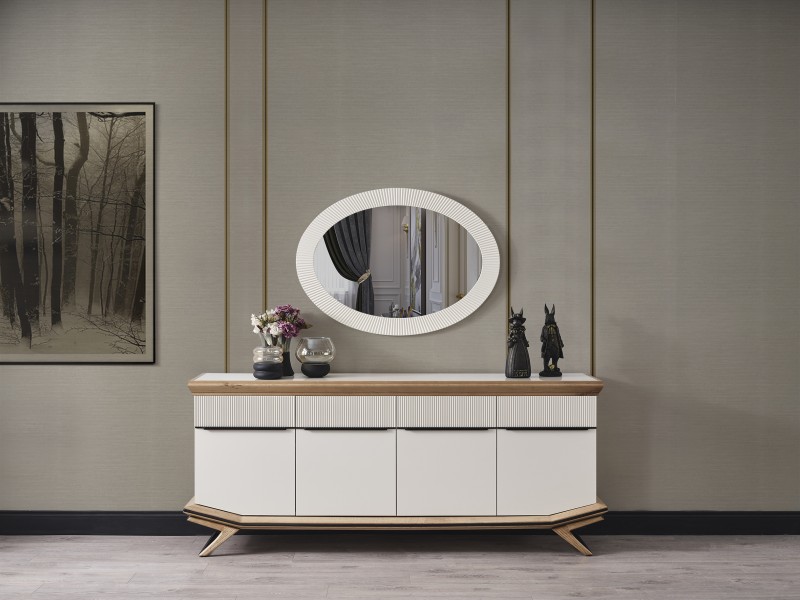 Elize Yemek Odası (Ön yüzler %100 mdf kasa suntalem malzemeden üretilmiştir)