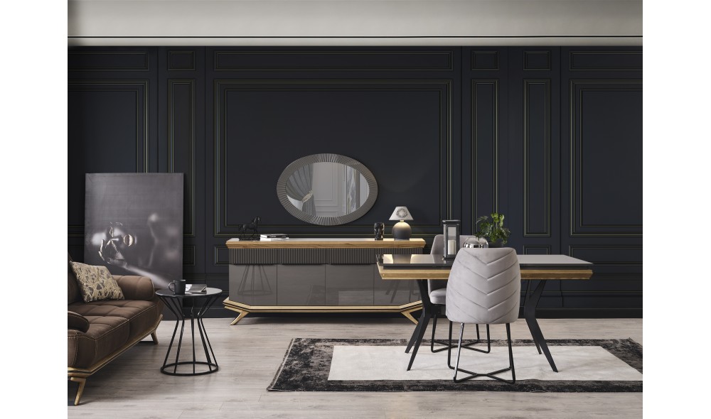 Grand Yemek Odası (Ön yüzler %100 mdf kasa suntalem malzemeden üretilmiştir)