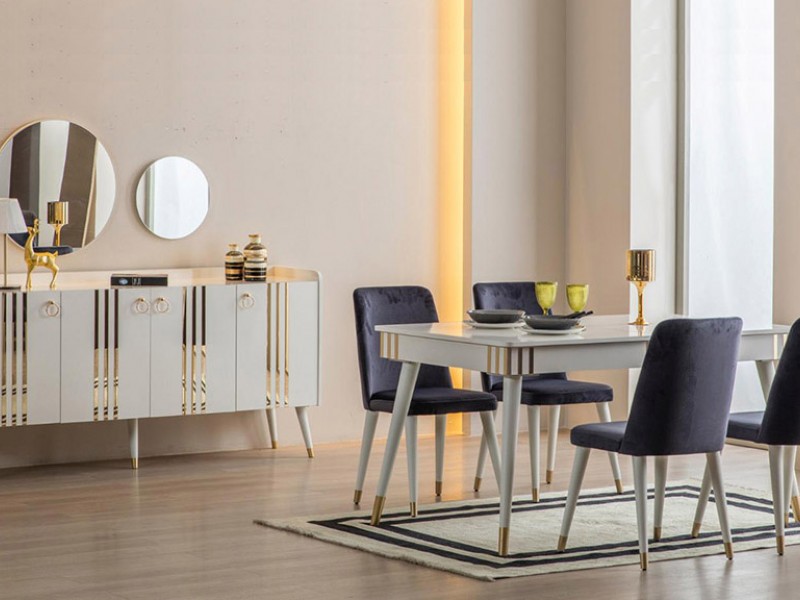 Lotus Beyaz Yemek Odası