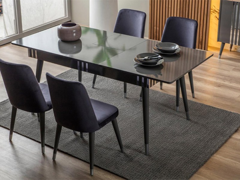 Lotus Siyah Yemek Odası