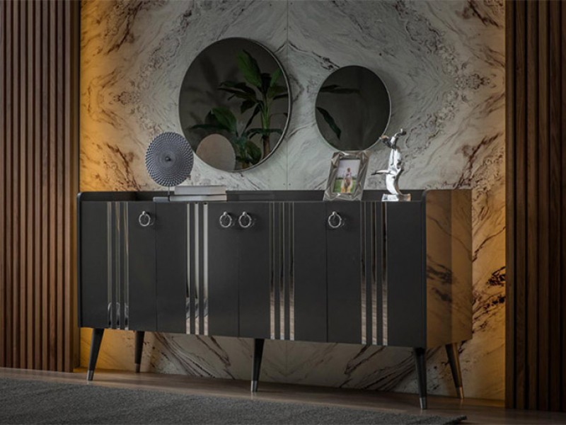 Lotus Siyah Yemek Odası