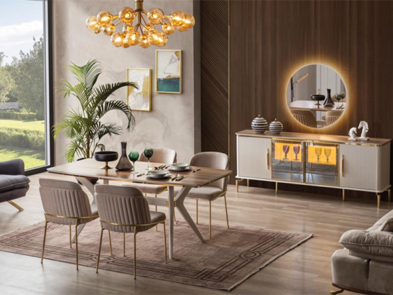 Royal Yemek Odası  (Yüzler %100 MDF Kasa Suntalem)